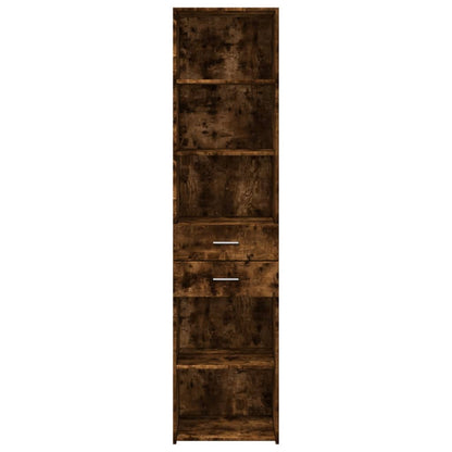 Hoge kast 45x42,5x185 cm bewerkt hout gerookt eikenkleurig