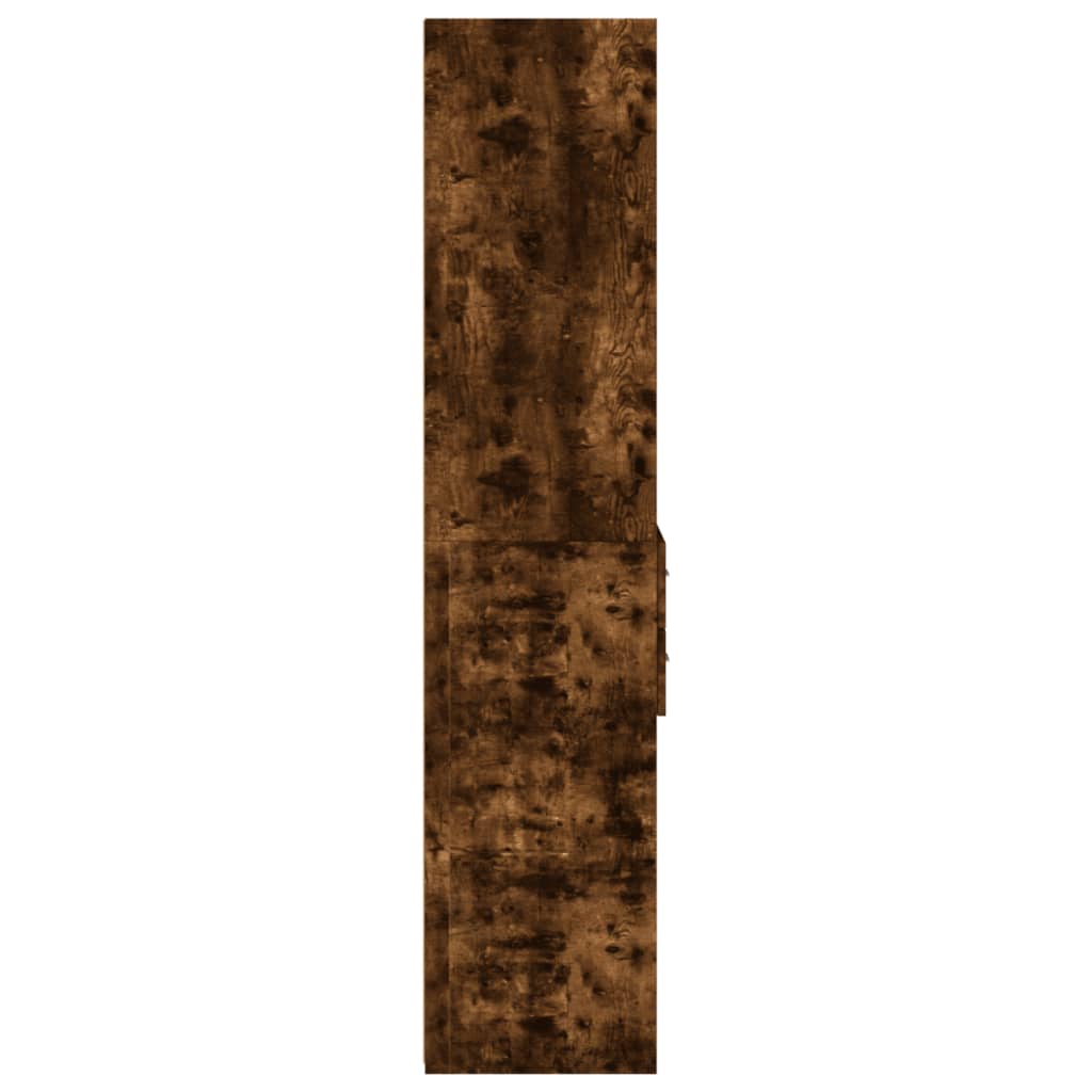 Hoge kast 45x42,5x185 cm bewerkt hout gerookt eikenkleurig