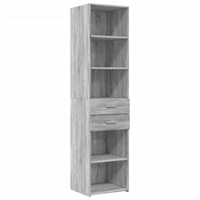 Hoge kast 45x42,5x185 cm bewerkt hout grijs sonoma eikenkleurig