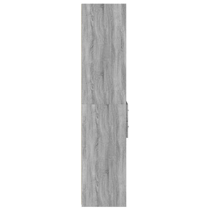 Hoge kast 45x42,5x185 cm bewerkt hout grijs sonoma eikenkleurig