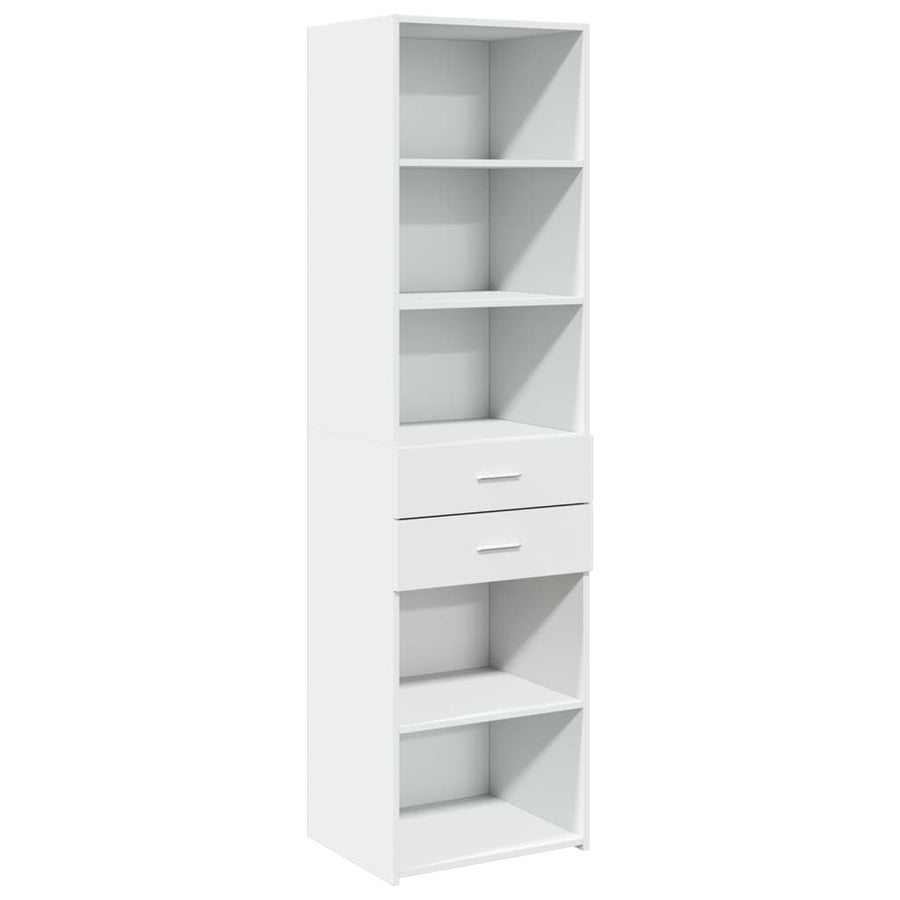 Hoge Kast 50X42,5X185 Cm Bewerkt Hout Wit
