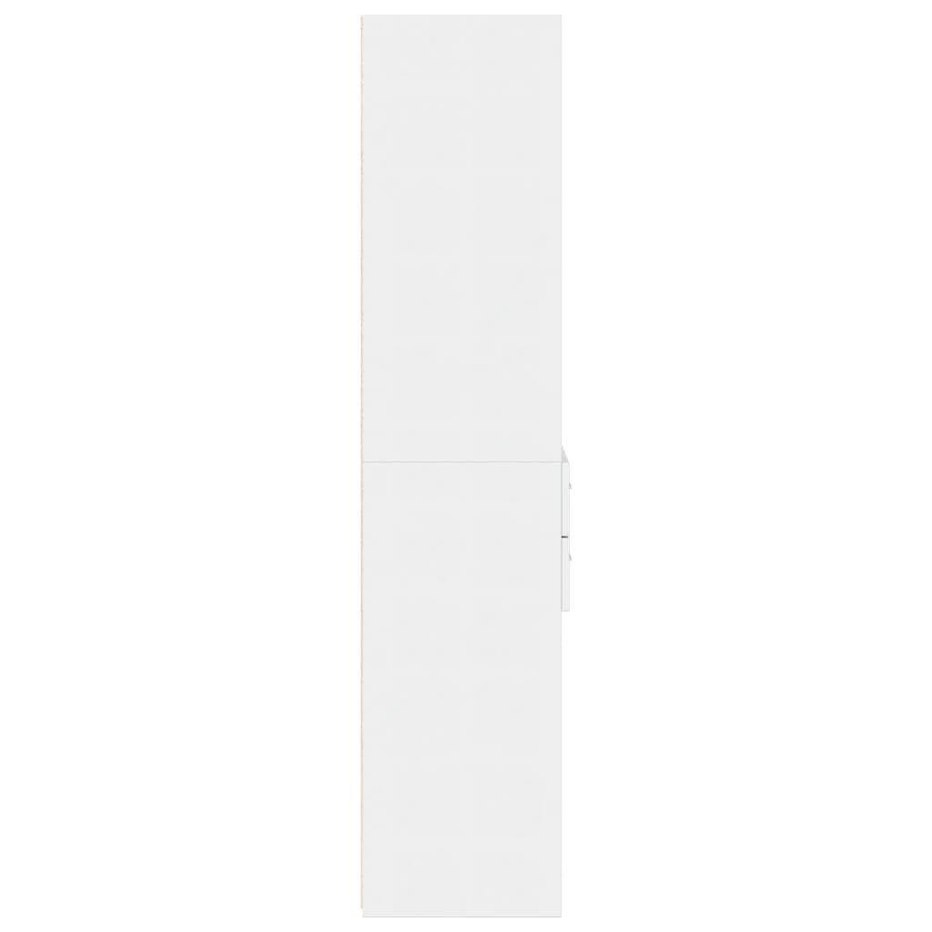 Hoge Kast 50X42,5X185 Cm Bewerkt Hout Wit