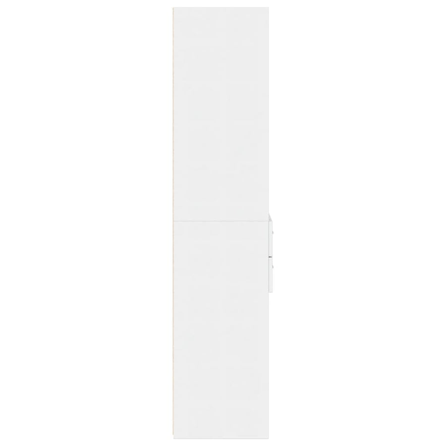 Hoge Kast 50X42,5X185 Cm Bewerkt Hout Wit