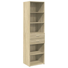 Hoge kast 50x42,5x185 cm bewerkt hout sonoma eikenkleurig