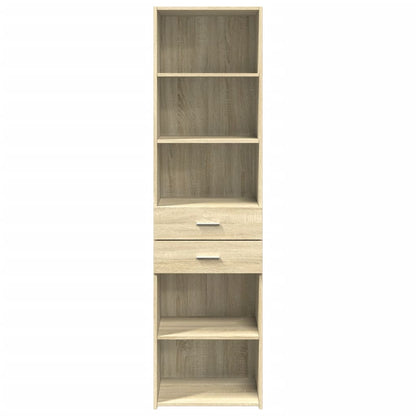Hoge kast 50x42,5x185 cm bewerkt hout sonoma eikenkleurig