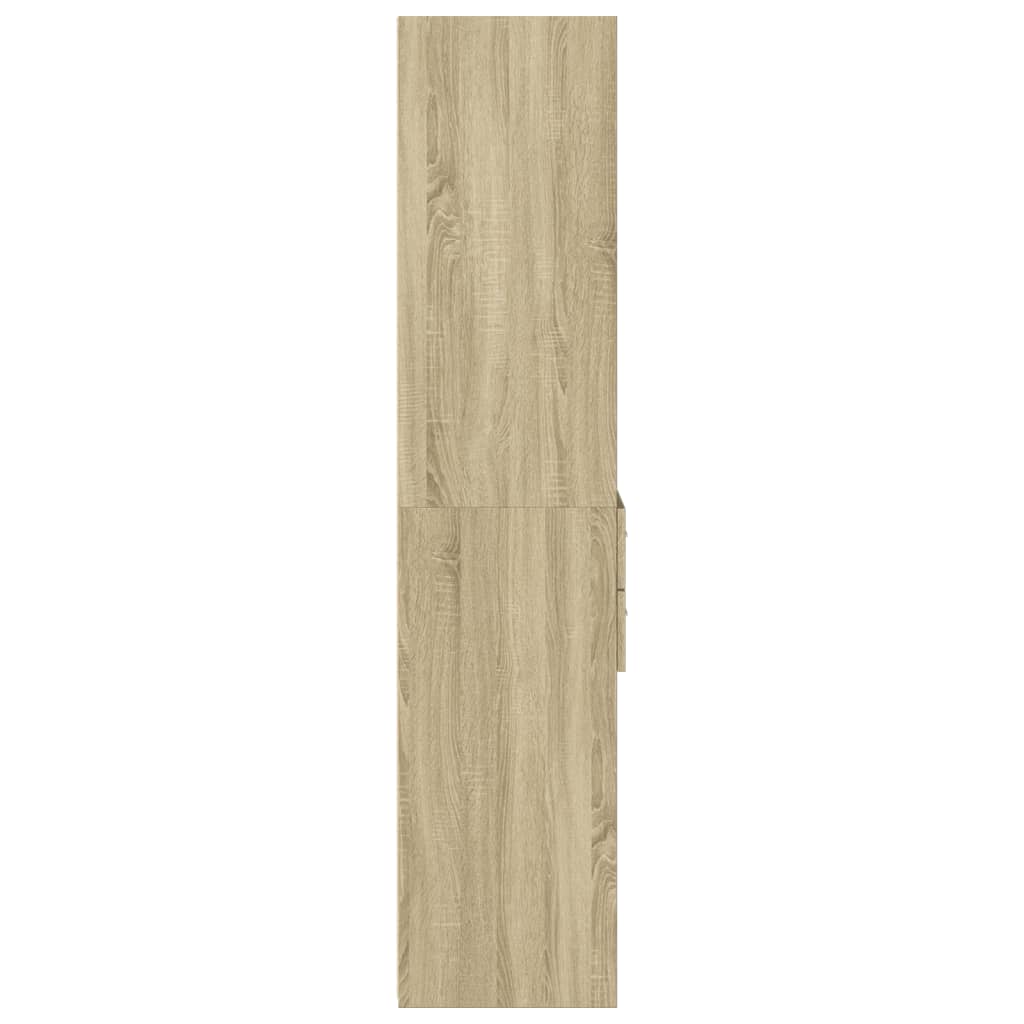 Hoge kast 50x42,5x185 cm bewerkt hout sonoma eikenkleurig