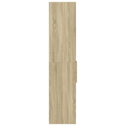 Hoge kast 50x42,5x185 cm bewerkt hout sonoma eikenkleurig
