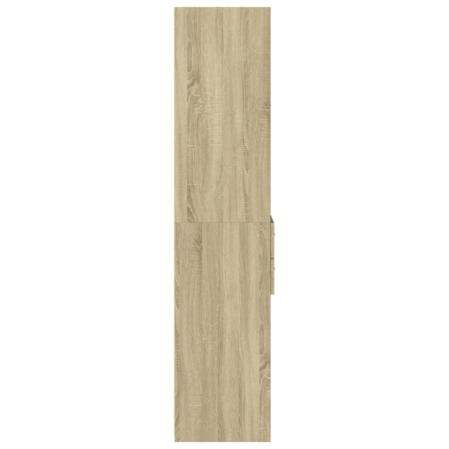 Hoge kast 50x42,5x185 cm bewerkt hout sonoma eikenkleurig