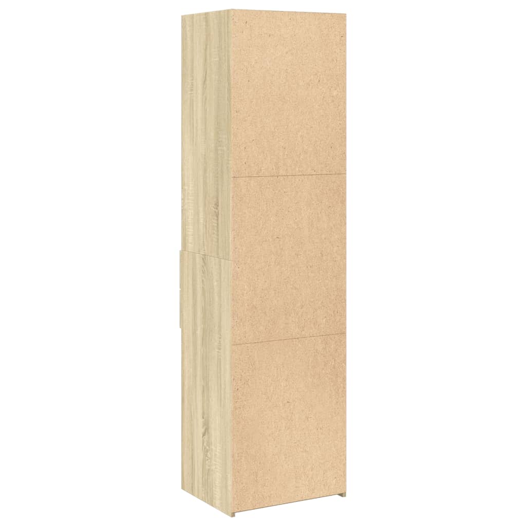 Hoge kast 50x42,5x185 cm bewerkt hout sonoma eikenkleurig