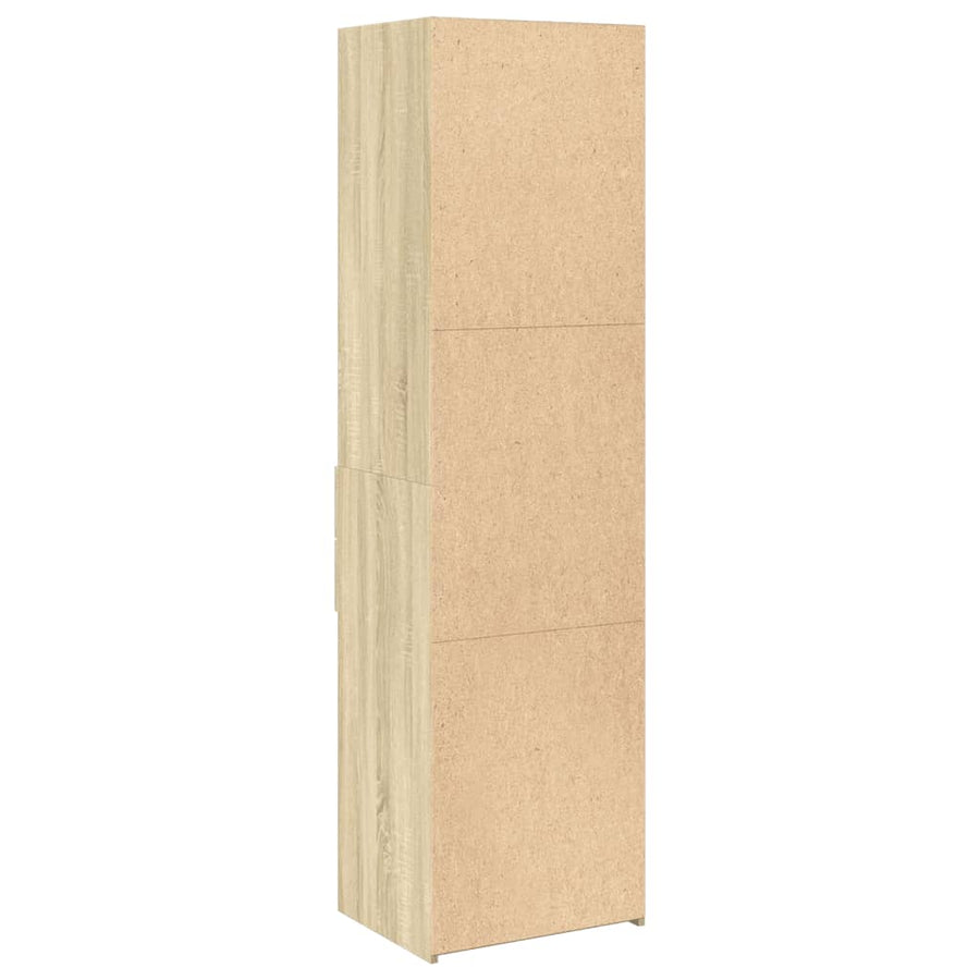 Hoge kast 50x42,5x185 cm bewerkt hout sonoma eikenkleurig