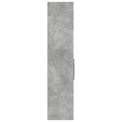 Hoge kast 50x42,5x185 cm bewerkt hout betongrijs