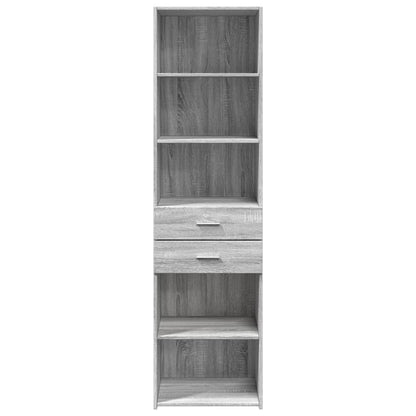 Hoge kast 50x42,5x185 cm bewerkt hout grijs sonoma eikenkleurig