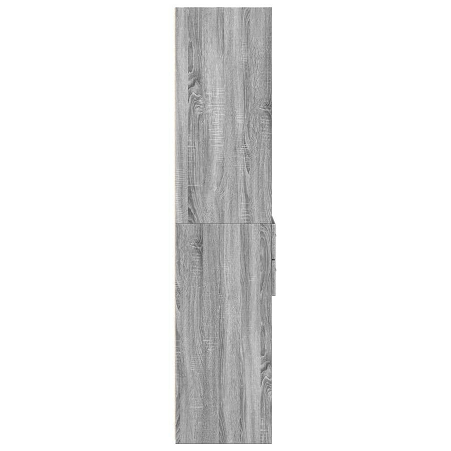 Hoge kast 50x42,5x185 cm bewerkt hout grijs sonoma eikenkleurig