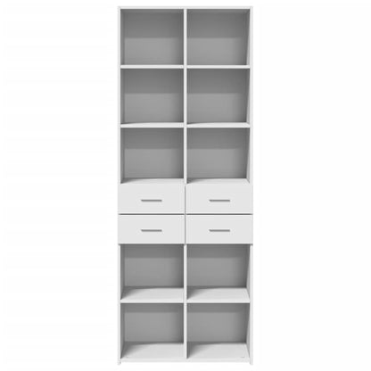 Hoge kast 70x42,5x185 cm bewerkt hout wit