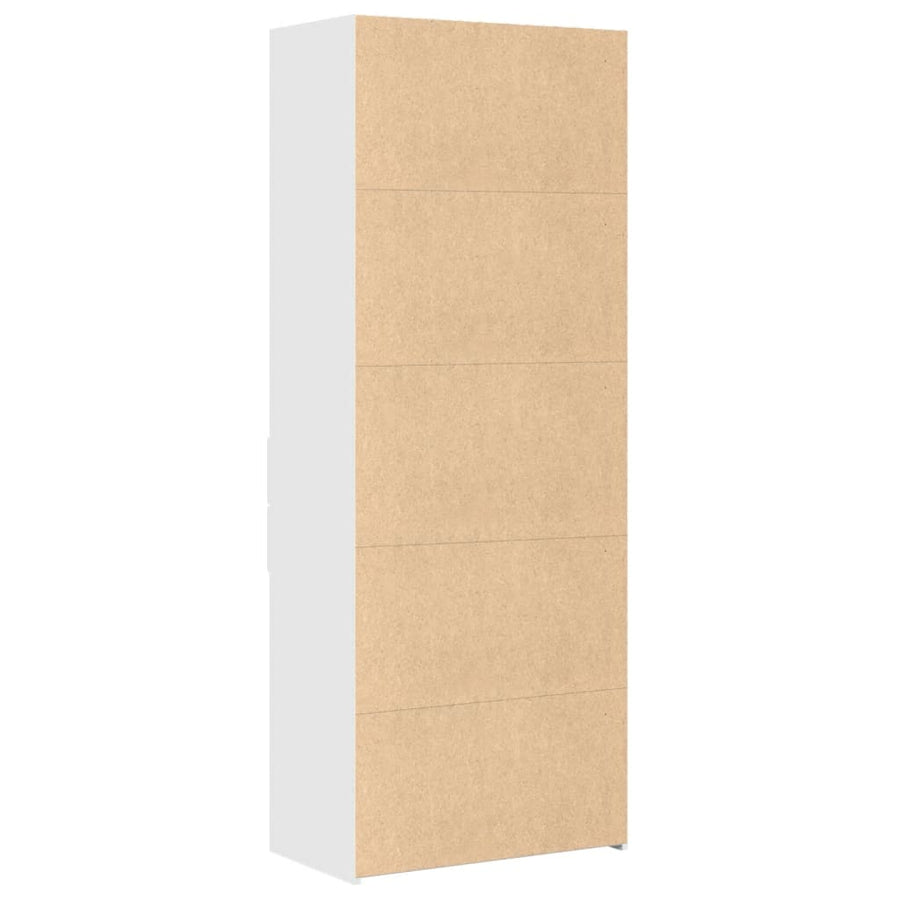 Hoge kast 70x42,5x185 cm bewerkt hout wit