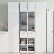 Hoge kast 70x42,5x185 cm wit bewerkt hout