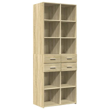 Hoge kast 70x42,5x185 cm bewerkt hout sonoma eikenkleurig