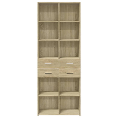Hoge kast 70x42,5x185 cm bewerkt hout sonoma eikenkleurig