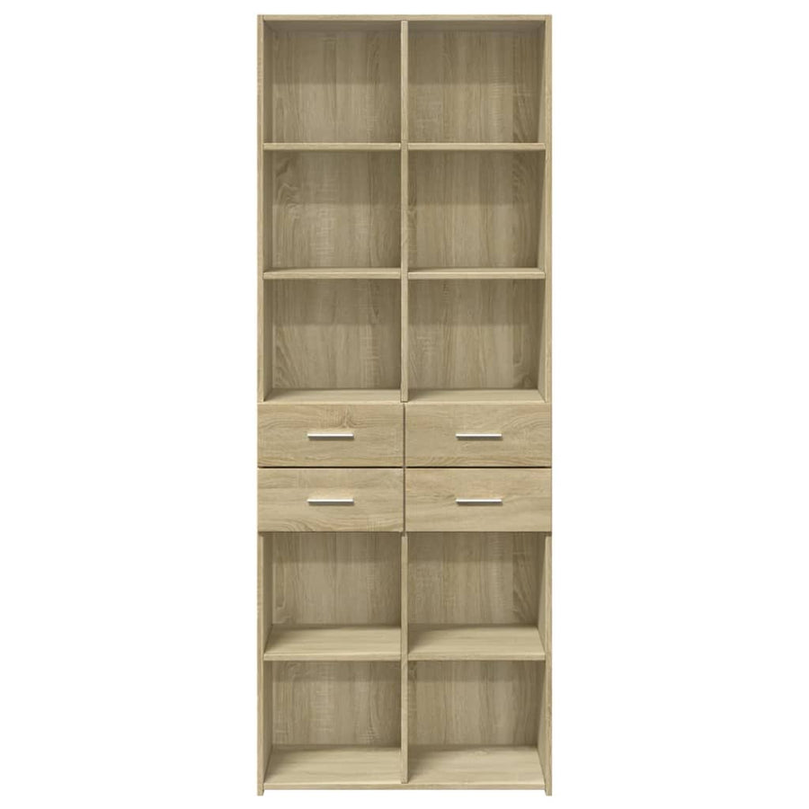 Hoge kast 70x42,5x185 cm bewerkt hout sonoma eikenkleurig