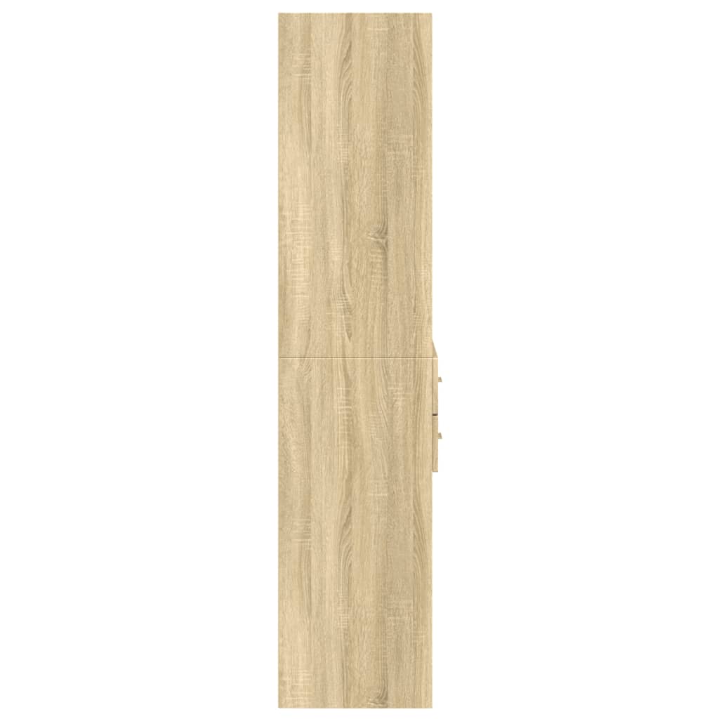 Hoge kast 70x42,5x185 cm bewerkt hout sonoma eikenkleurig