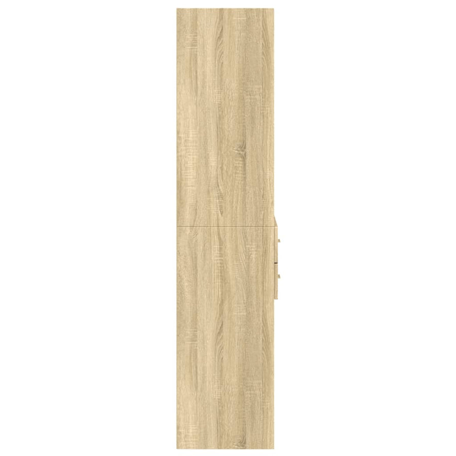 Hoge kast 70x42,5x185 cm bewerkt hout sonoma eikenkleurig