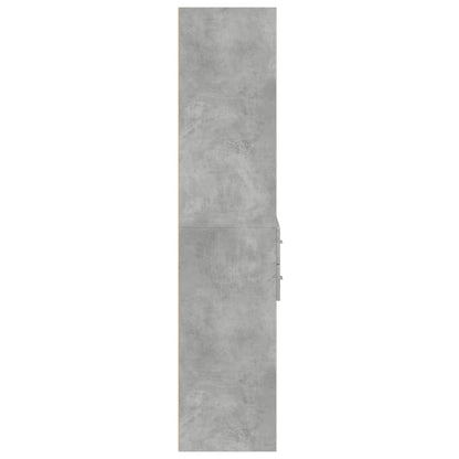 Hoge kast 70x42,5x185 cm bewerkt hout betongrijs