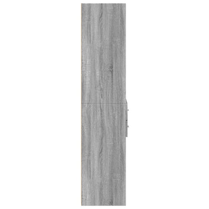 Hoge kast 70x42,5x185 cm bewerkt hout grijs sonoma eikenkleurig