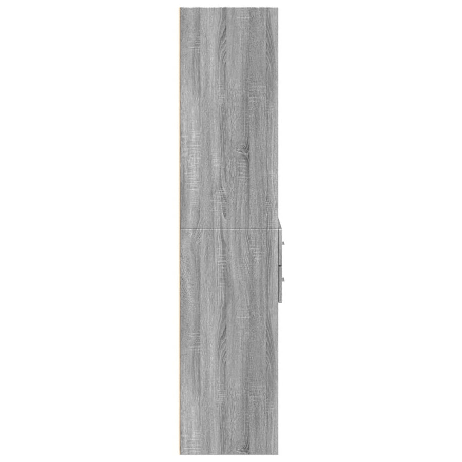 Hoge kast 70x42,5x185 cm bewerkt hout grijs sonoma eikenkleurig