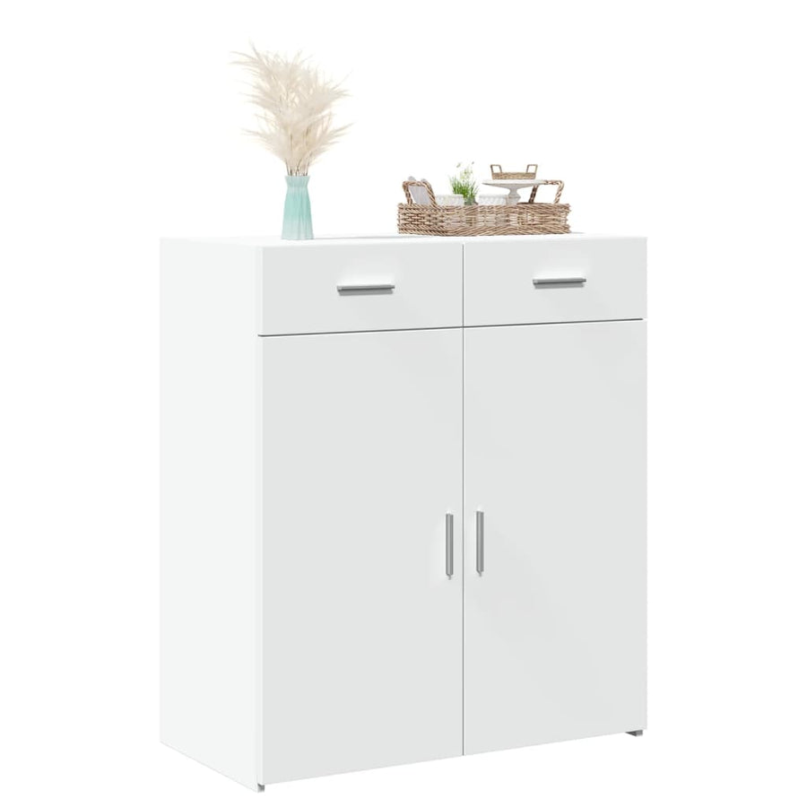 Dressoir 80x42,5x93 cm bewerkt hout wit