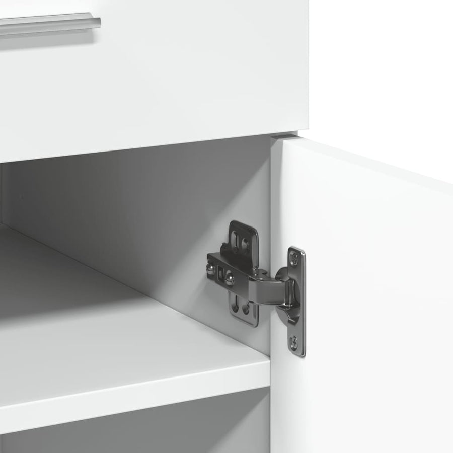 Dressoir 80x42,5x93 cm bewerkt hout wit