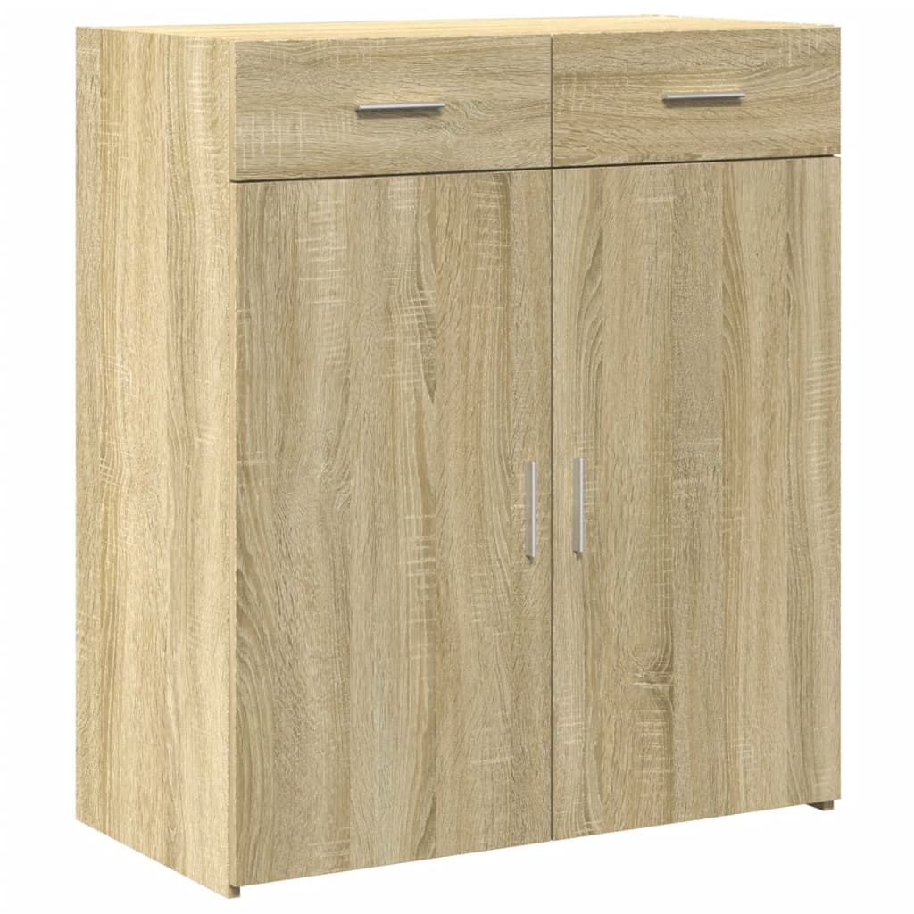 Dressoir 80x42,5x93 cm bewerkt hout sonoma eikenkleurig