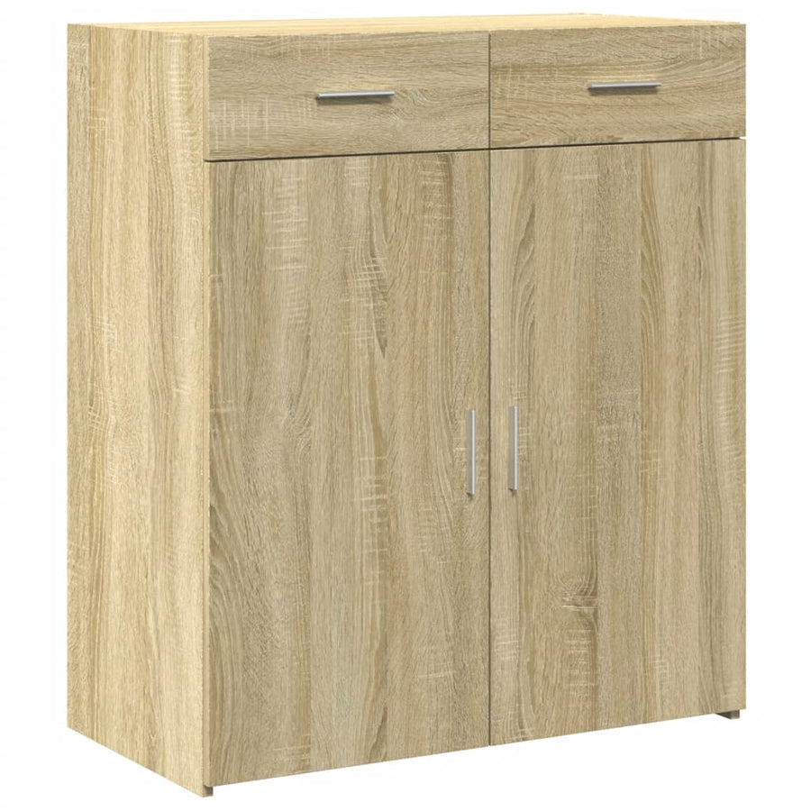 Dressoir 80x42,5x93 cm bewerkt hout sonoma eikenkleurig