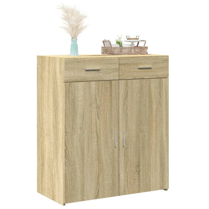 Dressoir 80x42,5x93 cm bewerkt hout sonoma eikenkleurig