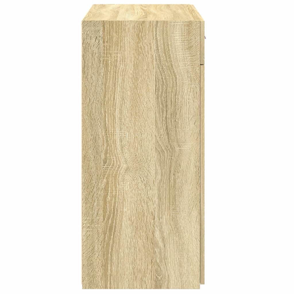 Dressoir 80x42,5x93 cm bewerkt hout sonoma eikenkleurig