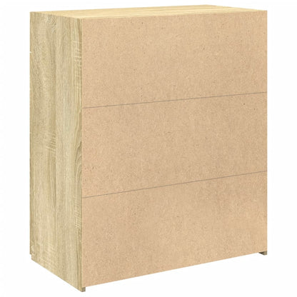 Dressoir 80x42,5x93 cm bewerkt hout sonoma eikenkleurig