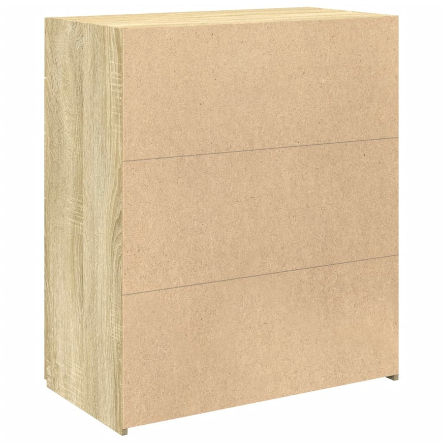 Dressoir 80x42,5x93 cm bewerkt hout sonoma eikenkleurig