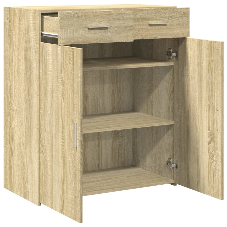 Dressoir 80x42,5x93 cm bewerkt hout sonoma eikenkleurig