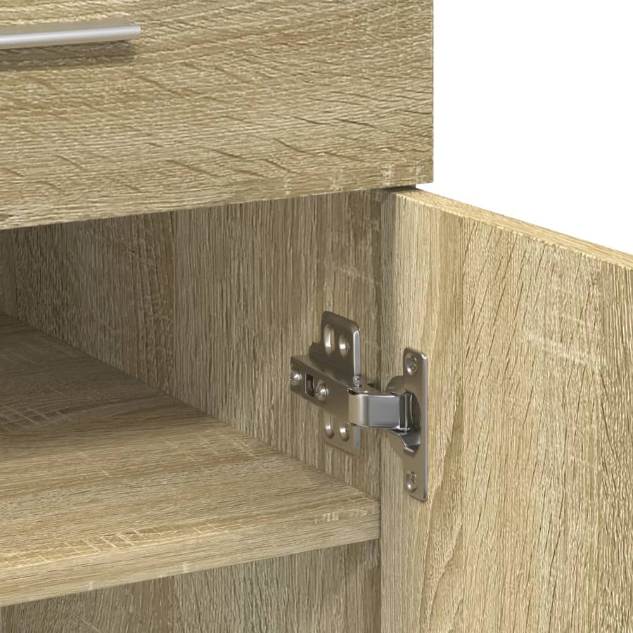 Dressoir 80x42,5x93 cm bewerkt hout sonoma eikenkleurig