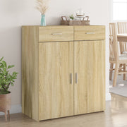 Dressoir 80x42,5x93 cm bewerkt hout sonoma eiken