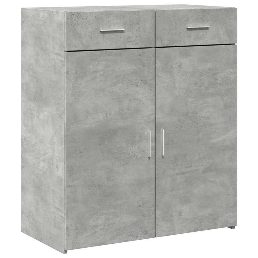 Dressoir 80x42,5x93 cm bewerkt hout betongrijs