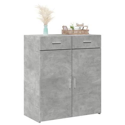 Dressoir 80x42,5x93 cm bewerkt hout betongrijs