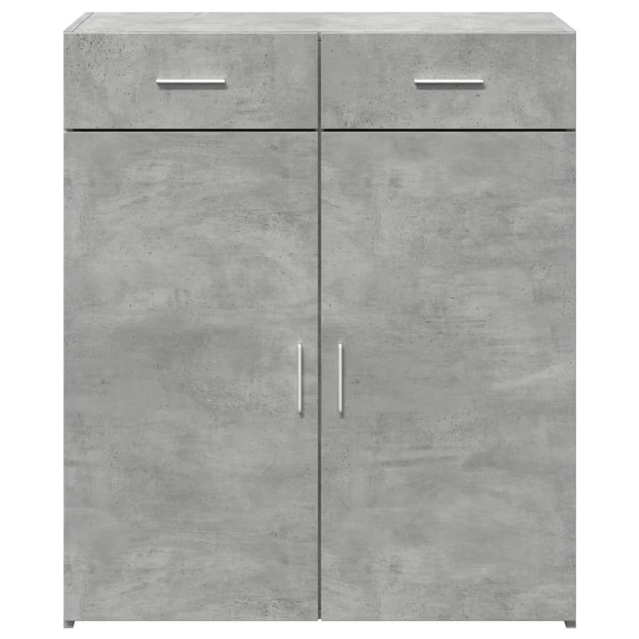 Dressoir 80x42,5x93 cm bewerkt hout betongrijs