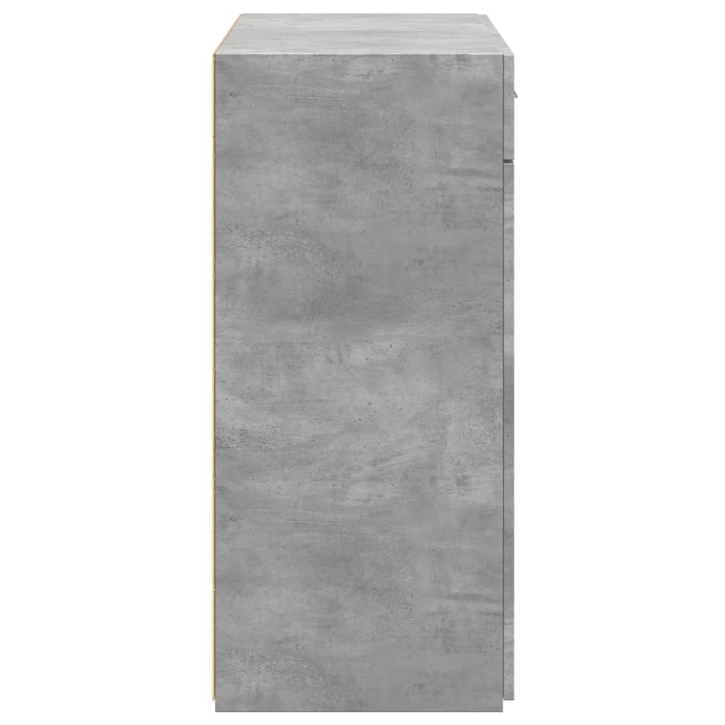 Dressoir 80x42,5x93 cm bewerkt hout betongrijs