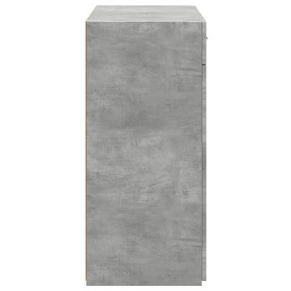 Dressoir 80x42,5x93 cm bewerkt hout betongrijs