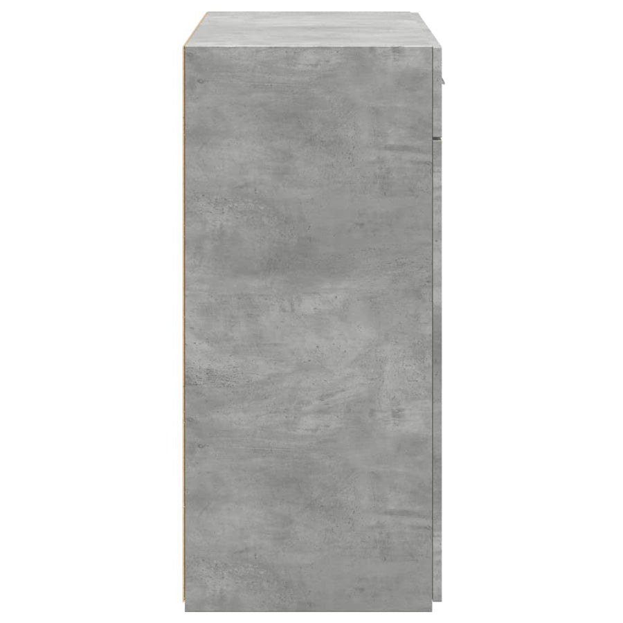 Dressoir 80x42,5x93 cm bewerkt hout betongrijs