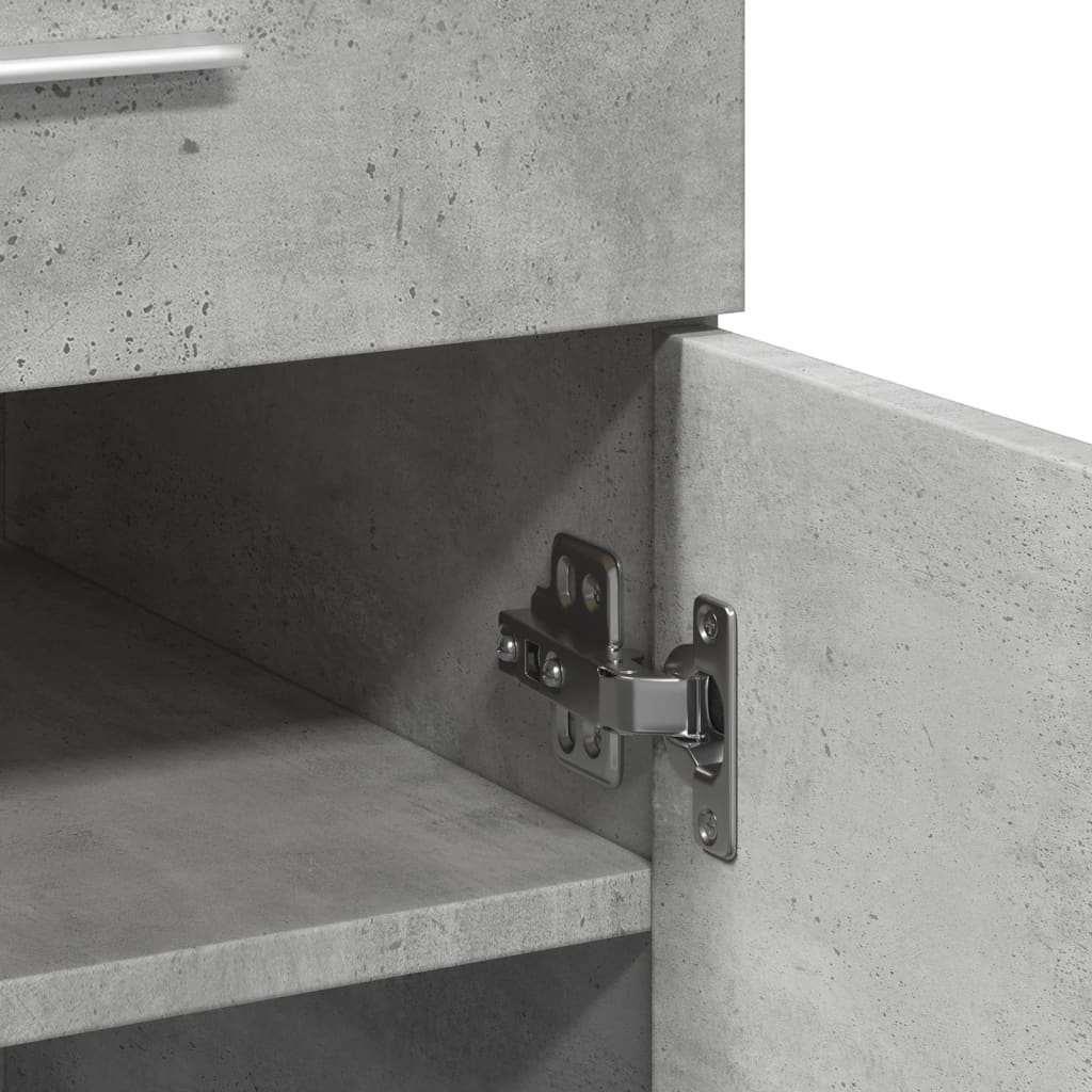 Dressoir 80x42,5x93 cm bewerkt hout betongrijs