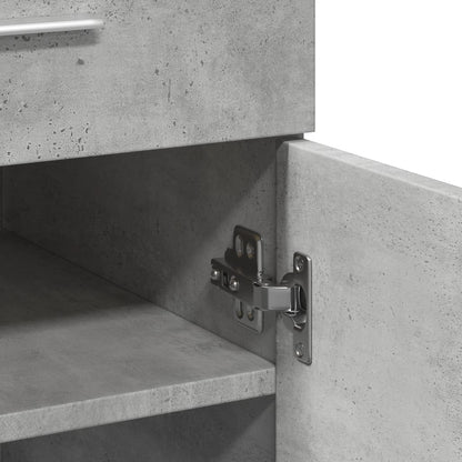 Dressoir 80x42,5x93 cm bewerkt hout betongrijs