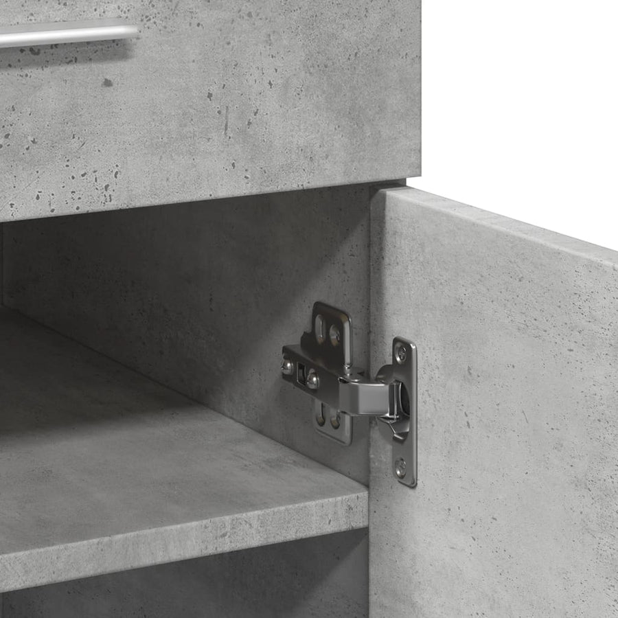 Dressoir 80x42,5x93 cm bewerkt hout betongrijs