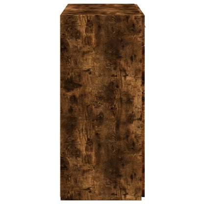 Dressoir 80x42,5x93 cm bewerkt hout gerookt eikenkleurig
