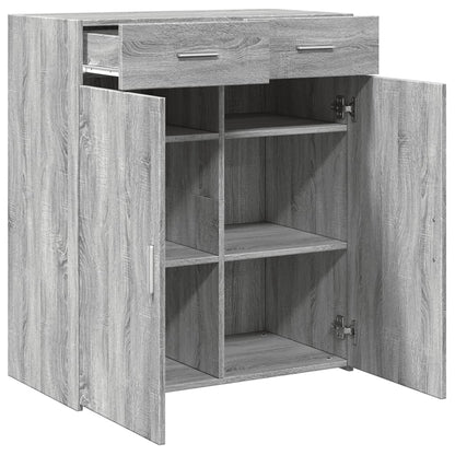 Dressoir 80x42,5x93 cm bewerkt hout grijs sonoma eikenkleurig